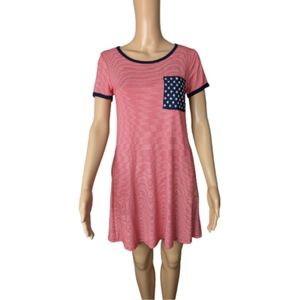 mm mm mm Patriotic Stars and Stripes Dress S
